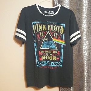 Large VTG Pink Floyd 1973 The Dark Side Of The Moon Graphic Tshirt Pre Owened
